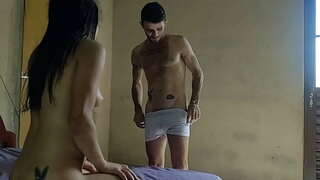 Novinha Lalla Potira dando gostoso para Betosmoke ई विशाल Bambu